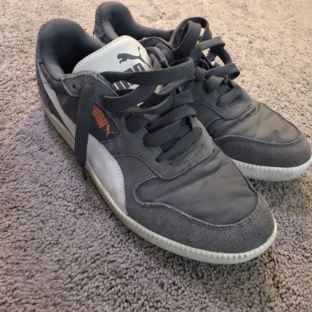 Puma Gray and White Sneakers